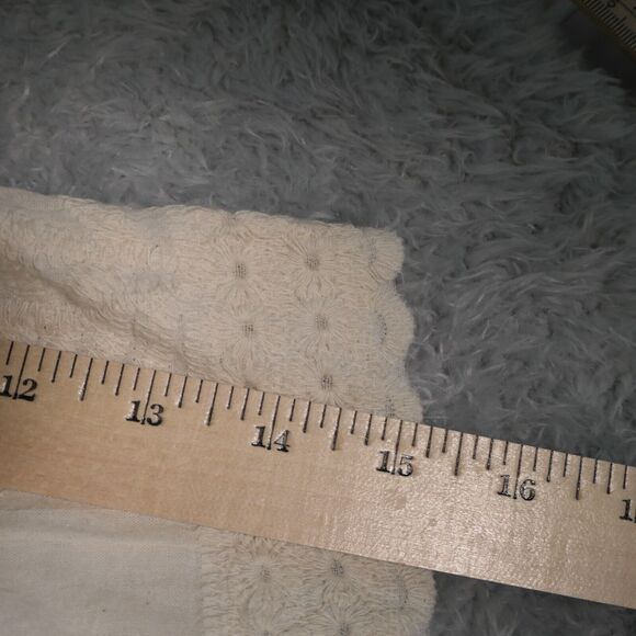 Woven Heart Sheer Cardigan Women S Ivory Gorgeous Embroidery Kimono Peasant Boho - Picture 14 of 16